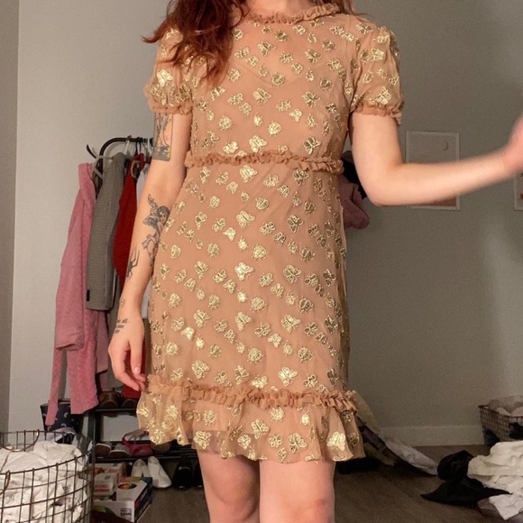 For Love and Lemons “GOLDEN GARDEN TULLE MINI DRESS” - Picture 3 of 3